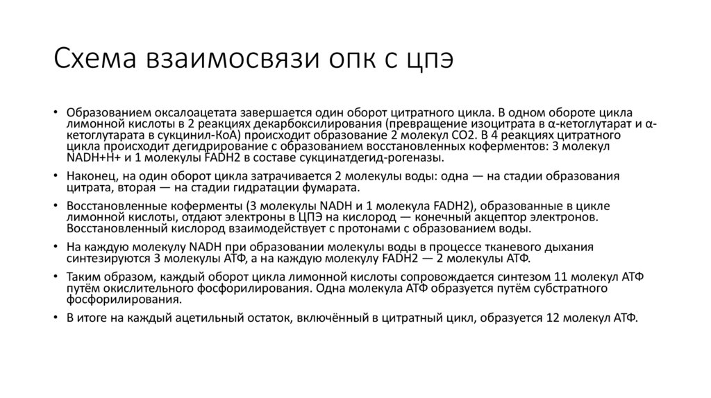 Схема взаимосвязи опк с цпэ