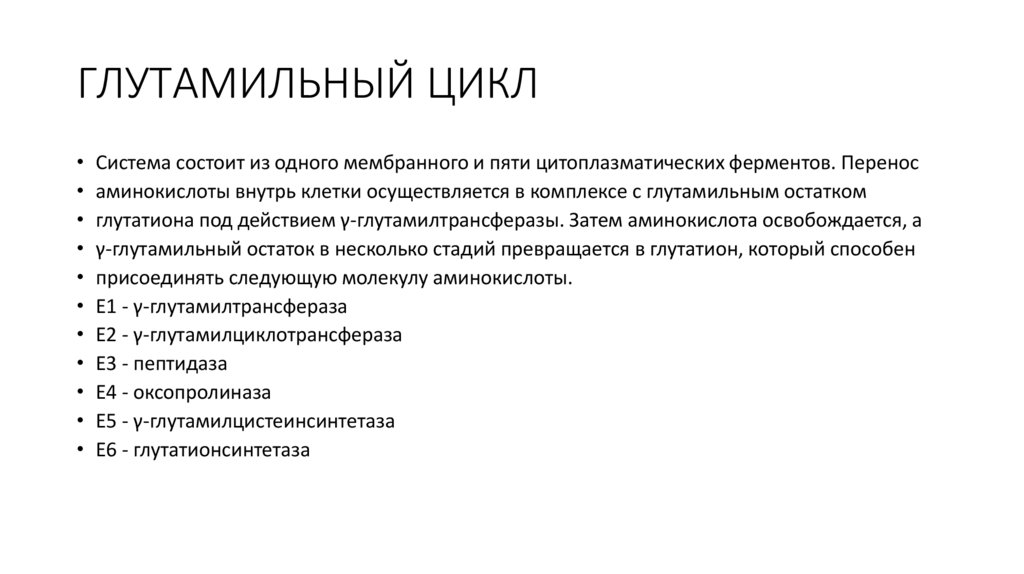 ГЛУТАМИЛЬНЫЙ ЦИКЛ
