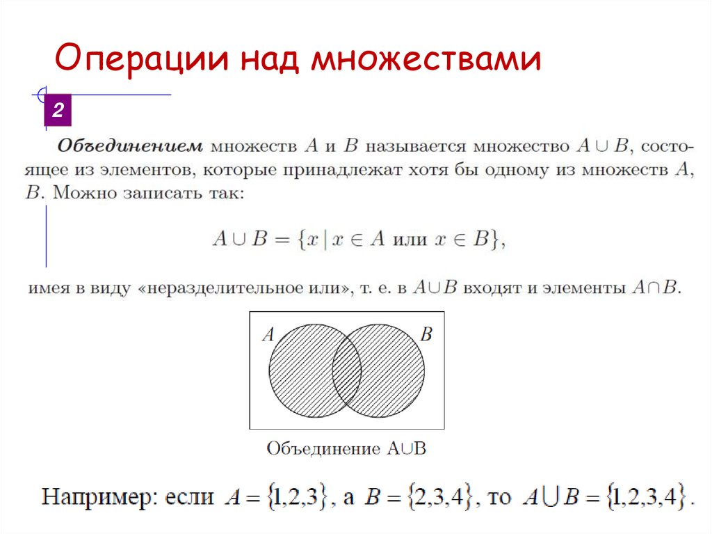 Операции над множествами