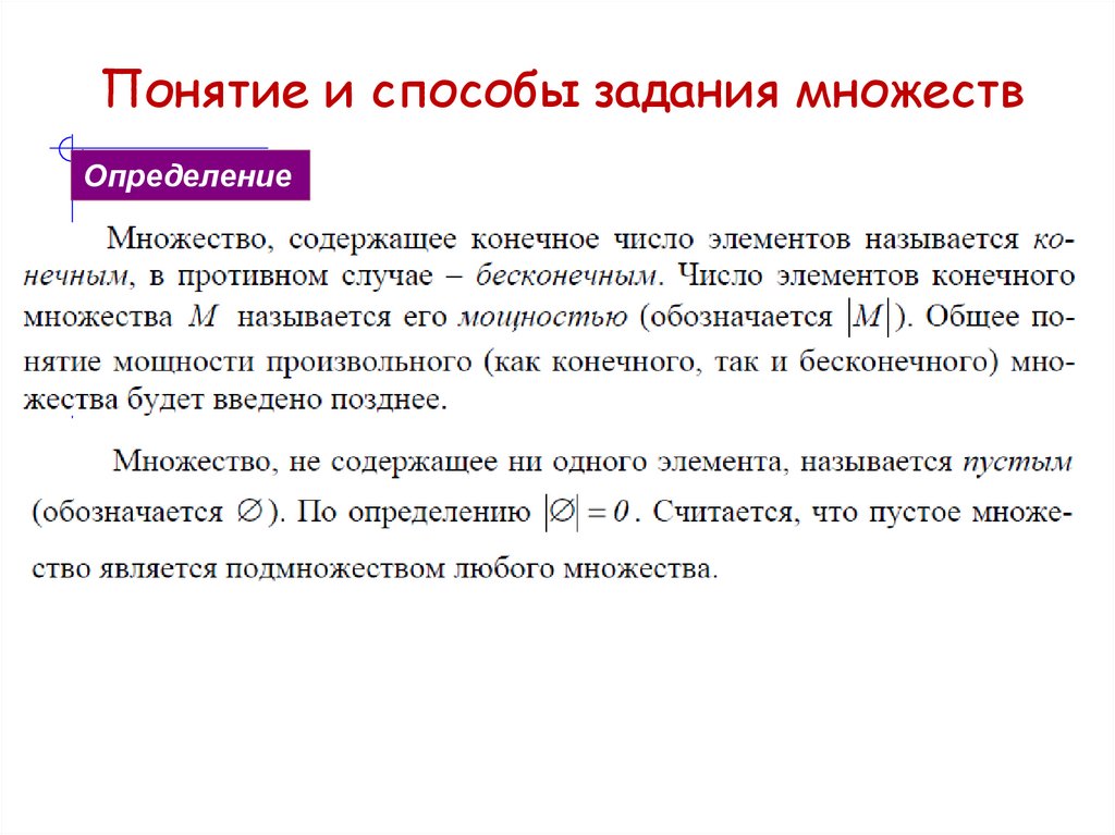 Понятие и способы задания множеств