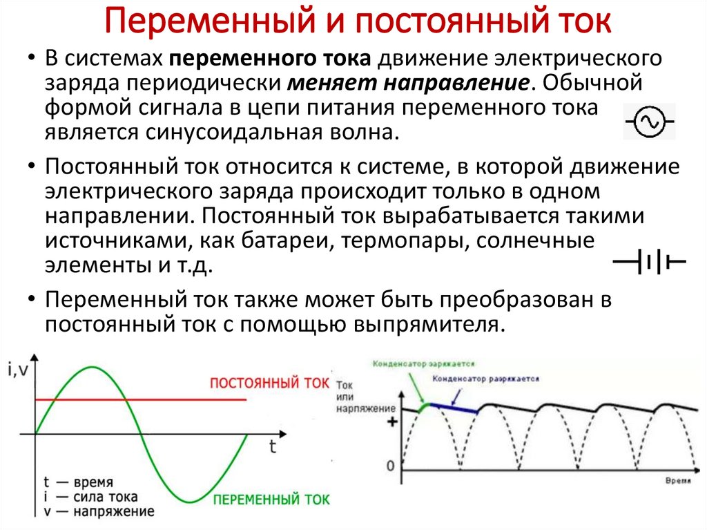 Переменный и постоянный ток