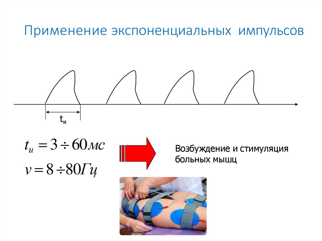 Применение экспоненциальных импульсов