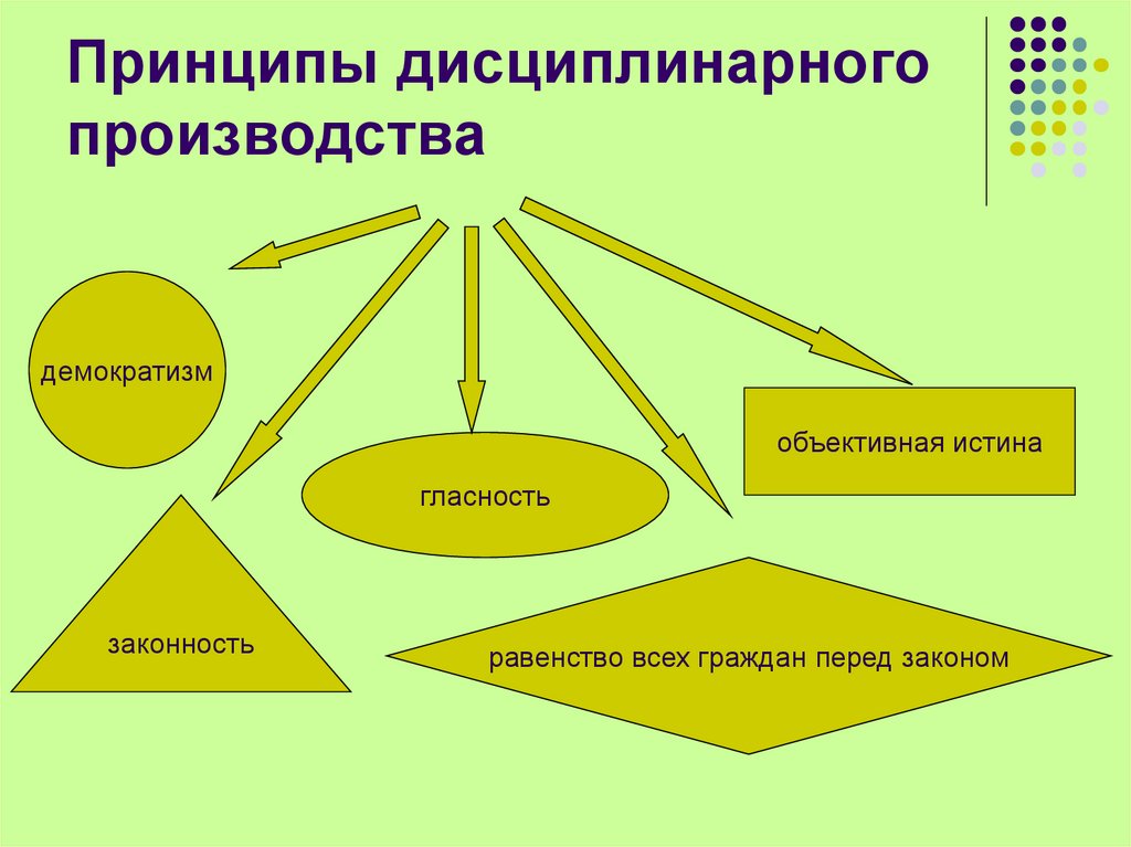Принципы дисциплинарного производства
