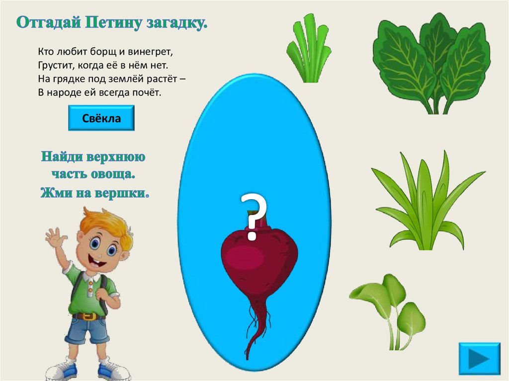 Отгадай Петину загадку.