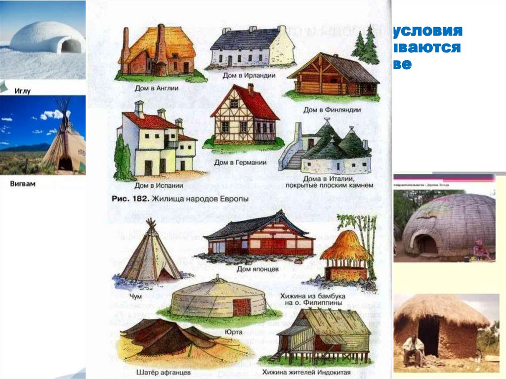 Климатические условия местности учитываются при строительстве жилищ