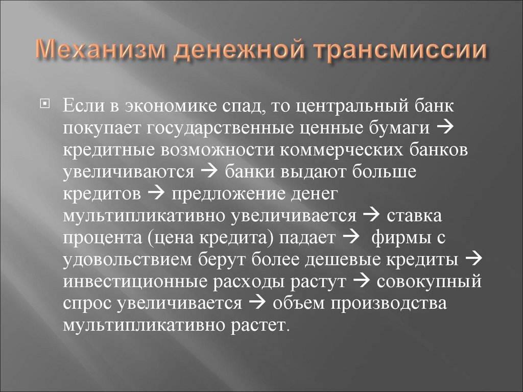 Механизм денежной трансмиссии