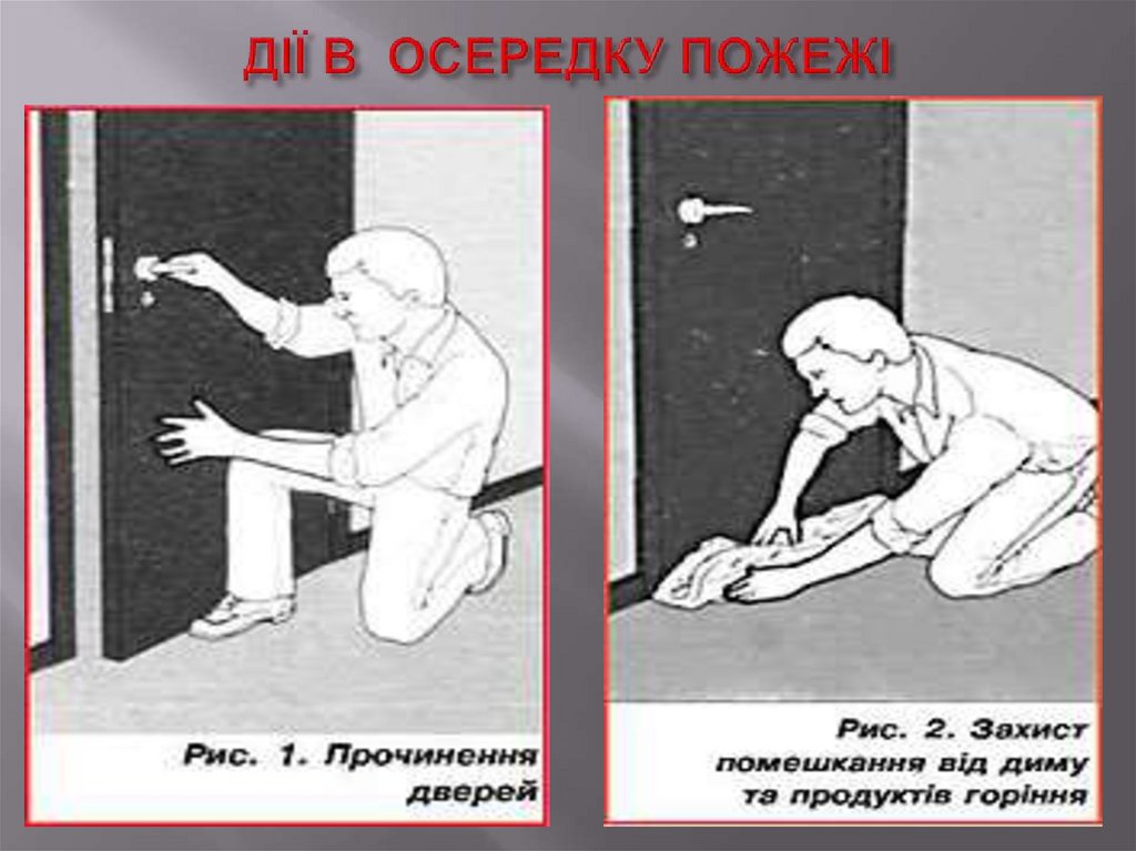 ДІЇ В ОСЕРЕДКУ ПОЖЕЖІ