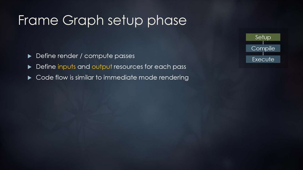 Frame Graph setup phase