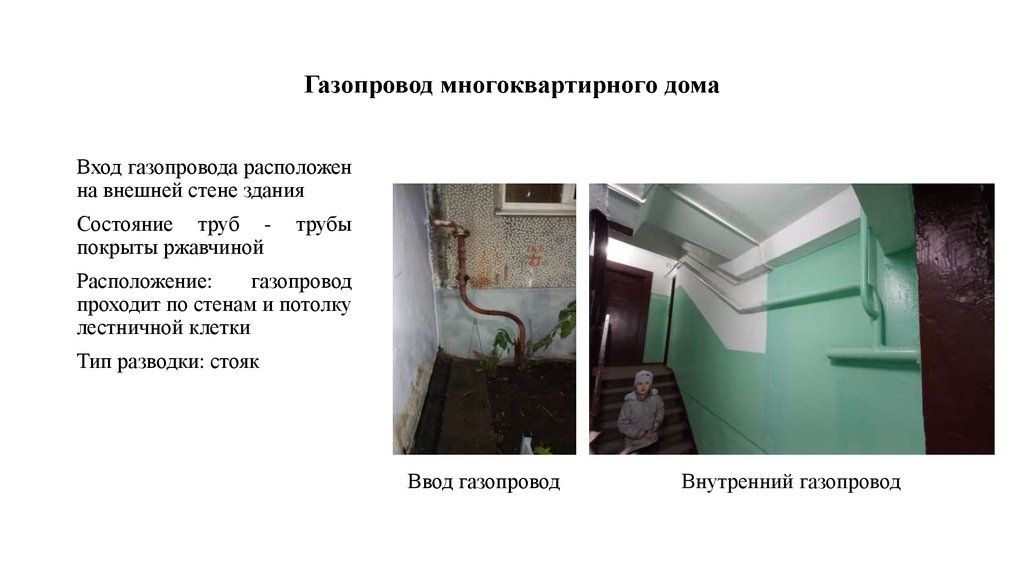 Газопровод многоквартирного дома