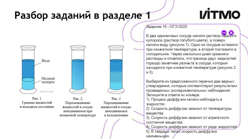 Разбор заданий в разделе 1