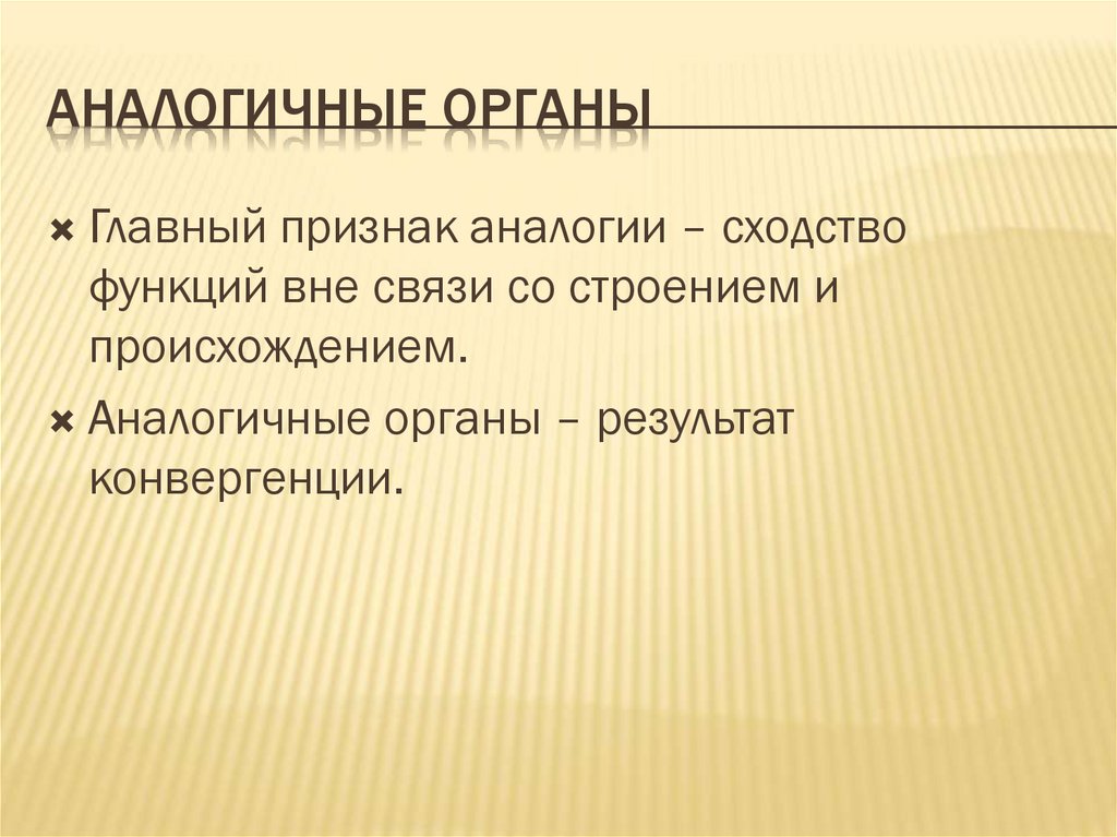 Аналогичные органы