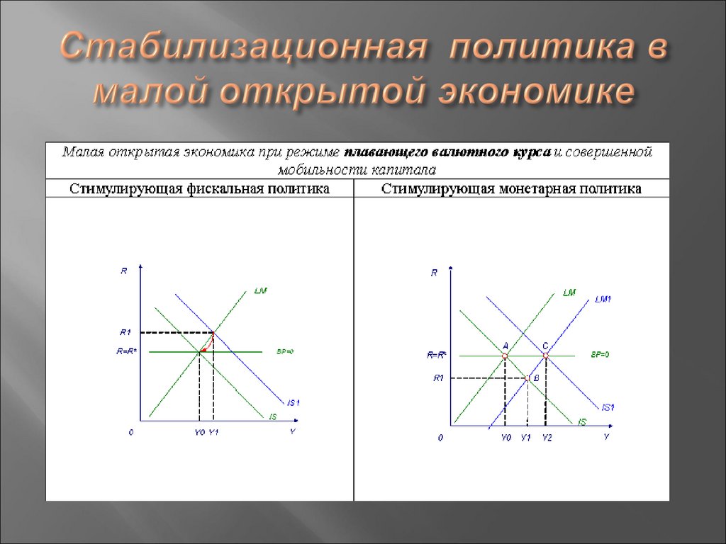 Стабилизационная политика в малой открытой экономике