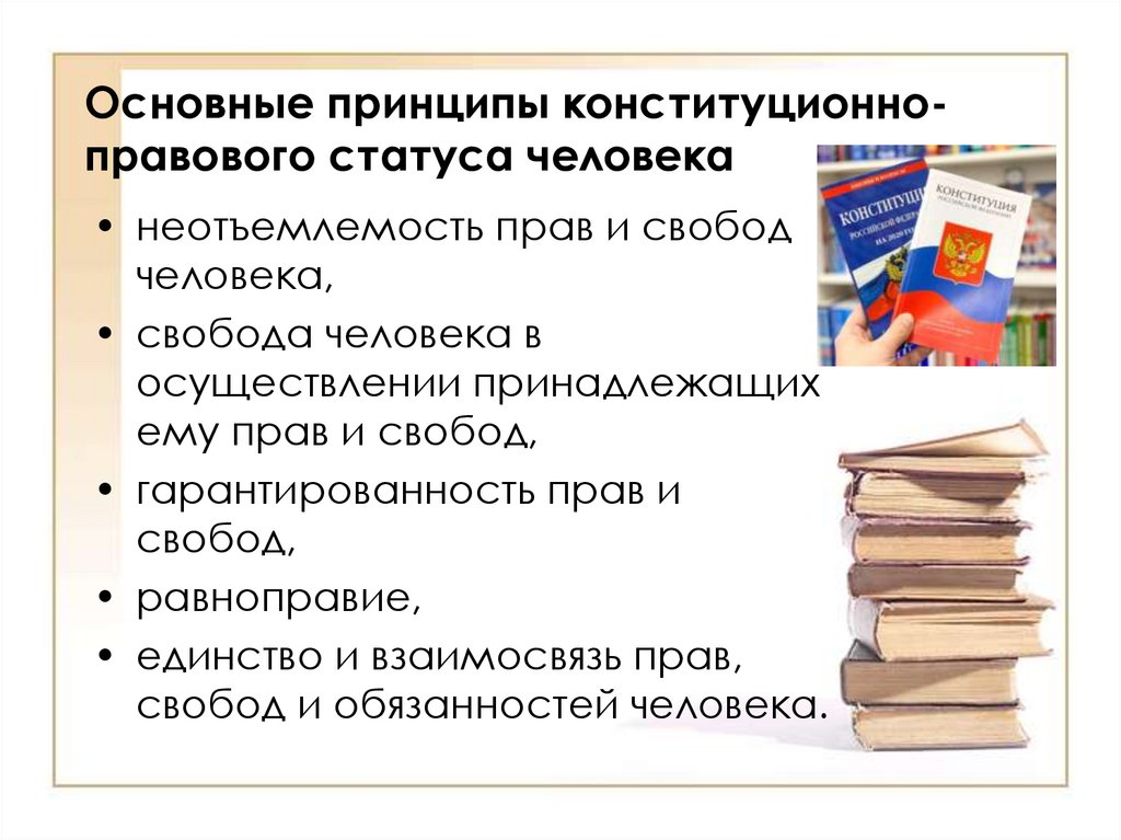 Основные принципы конституционно-правового статуса человека