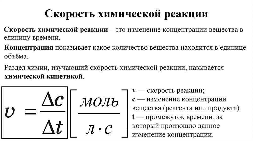 Скорость химической реакции