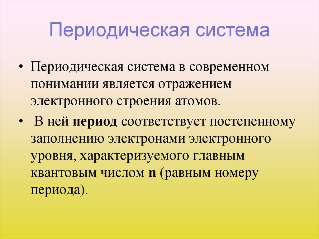 Периодическая система