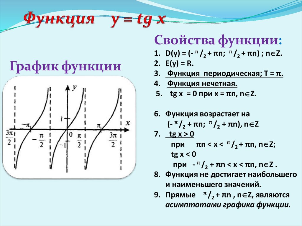 Функция y = tg x