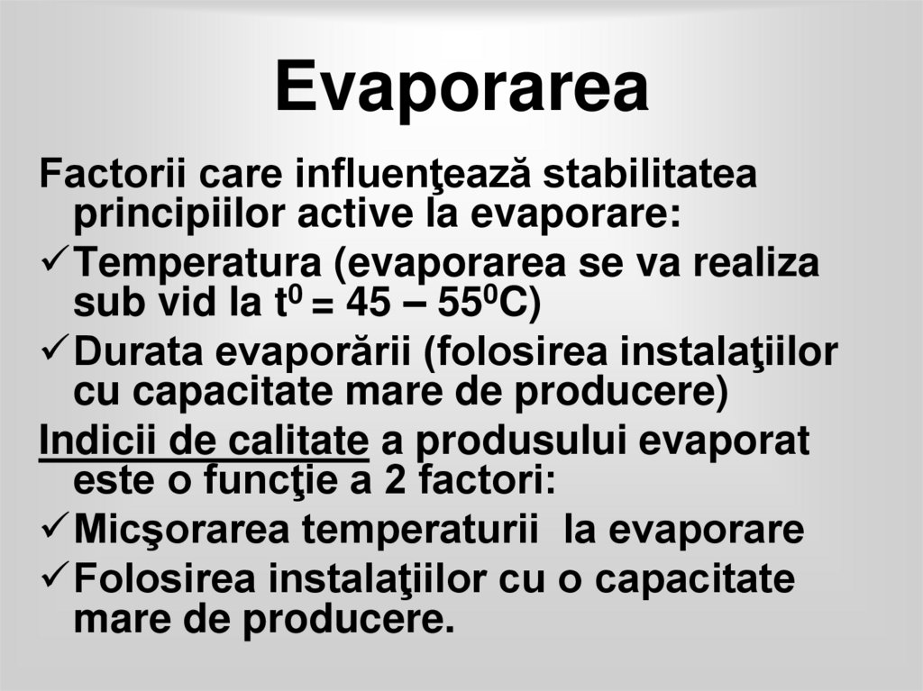 Evaporarea