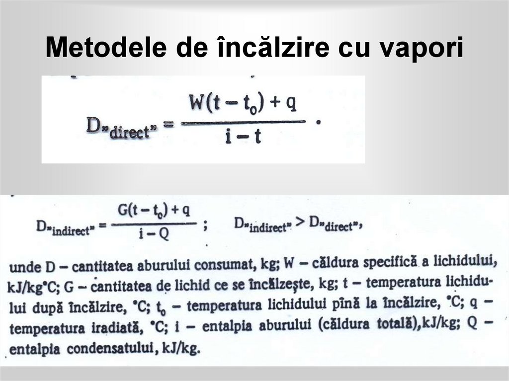 Metodele de încălzire cu vapori