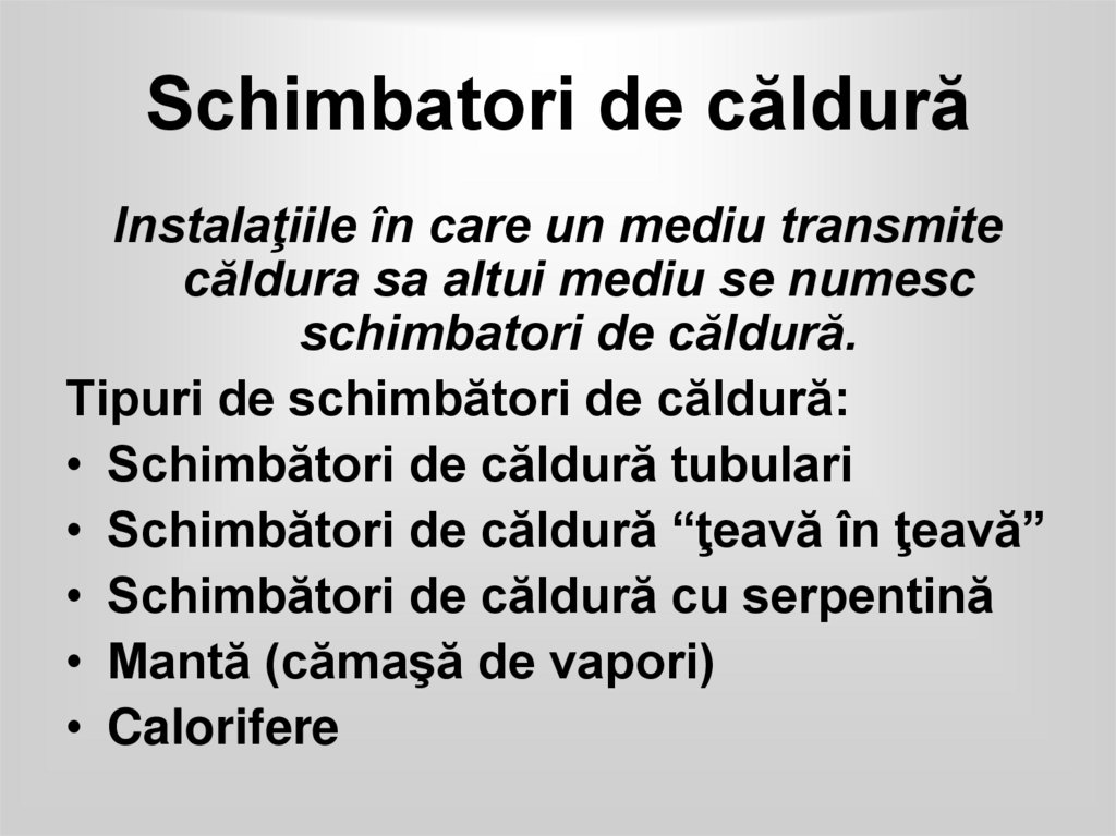 Schimbatori de căldură