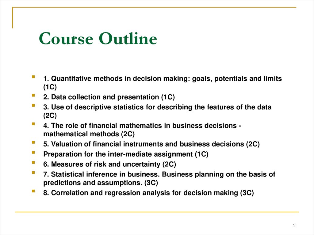 Course Outline