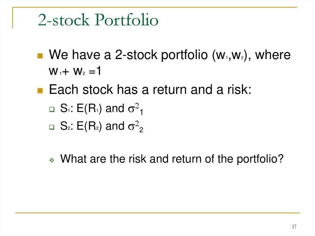 2-stock Portfolio