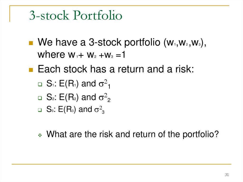 3-stock Portfolio