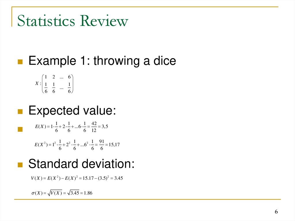 Statistics Review