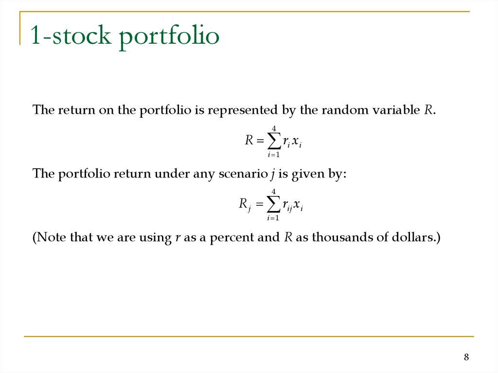 1-stock portfolio