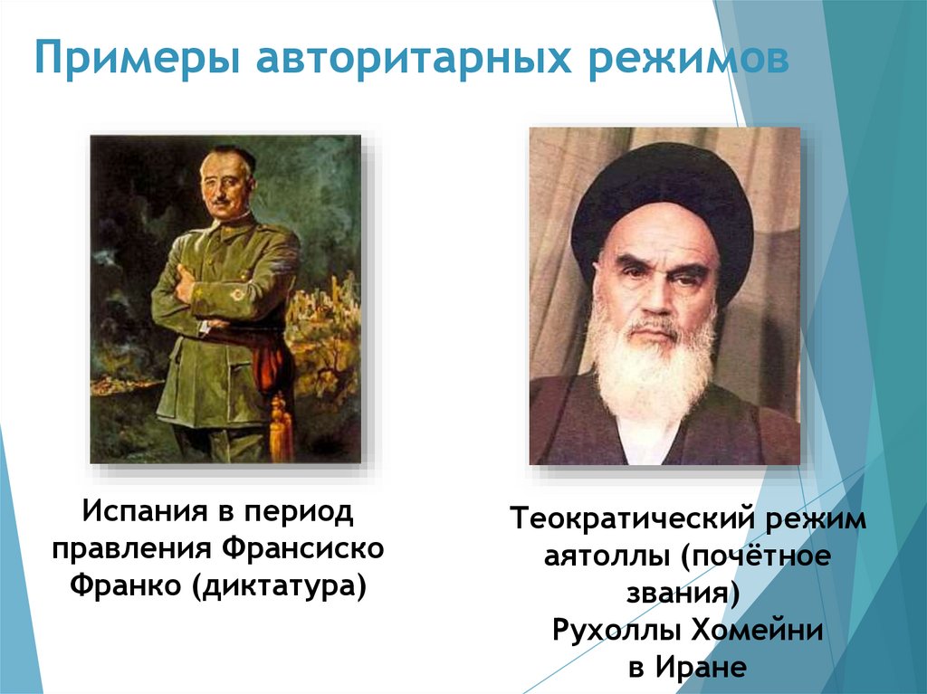 Примеры авторитарных режимов