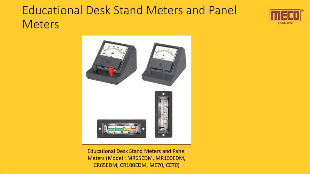 Educational Desk Stand Meters and Panel Meters