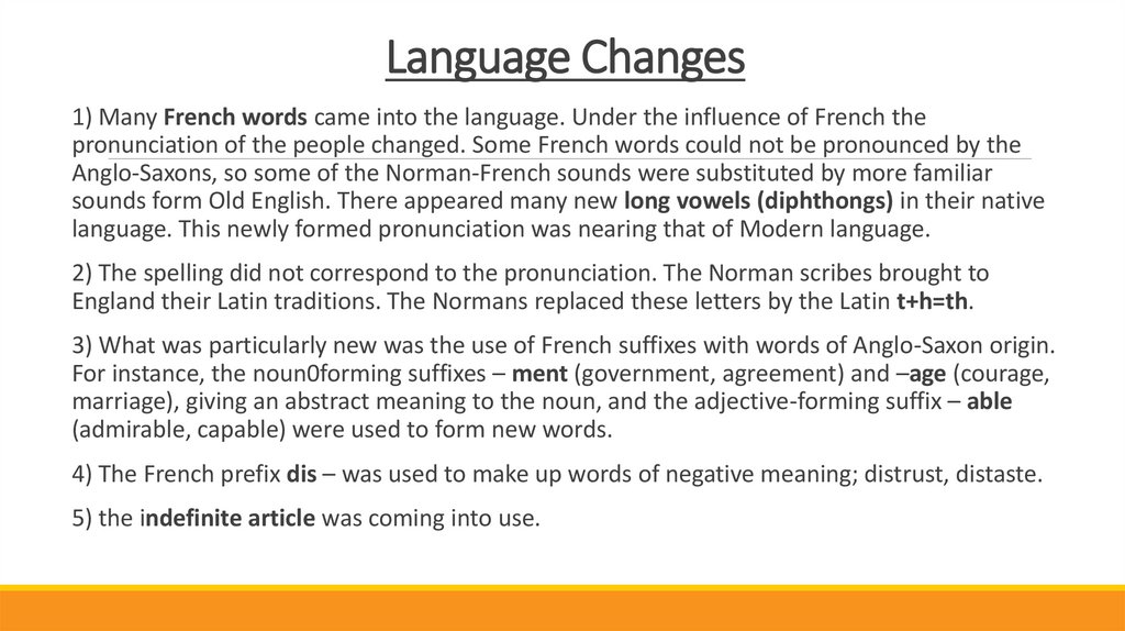 Language Changes