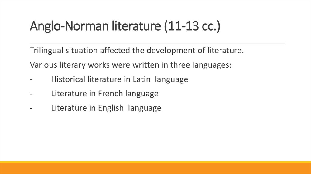 Anglo-Norman literature (11-13 cc.)
