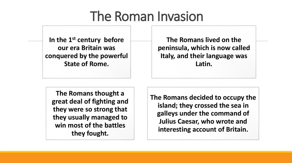 The Roman Invasion