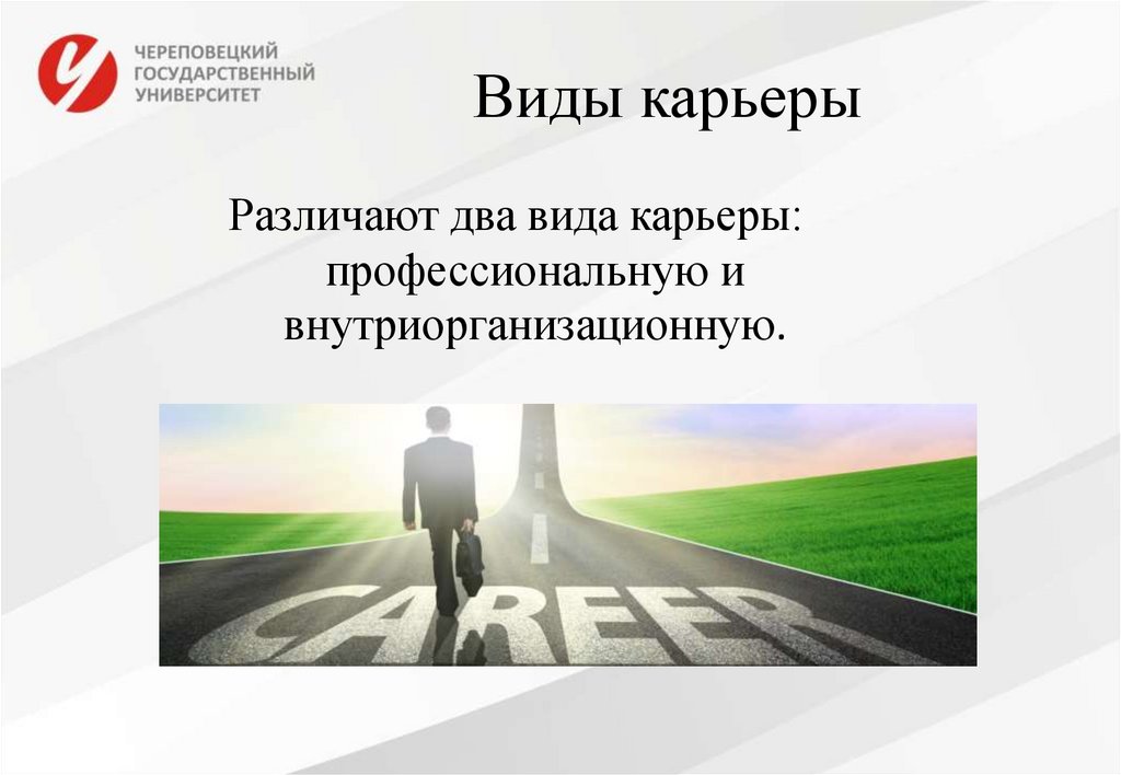 Виды карьеры
