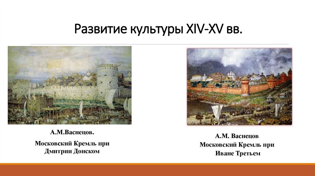 Развитие культуры XIV-XV вв.