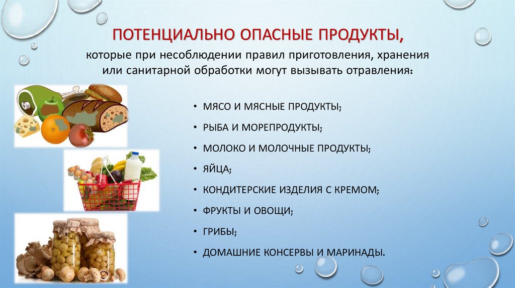 Потенциально опасные продукты,