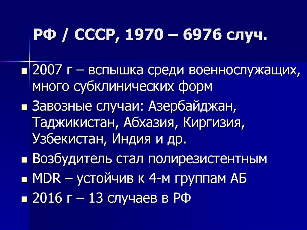 РФ / СССР, 1970 – 6976 случ.