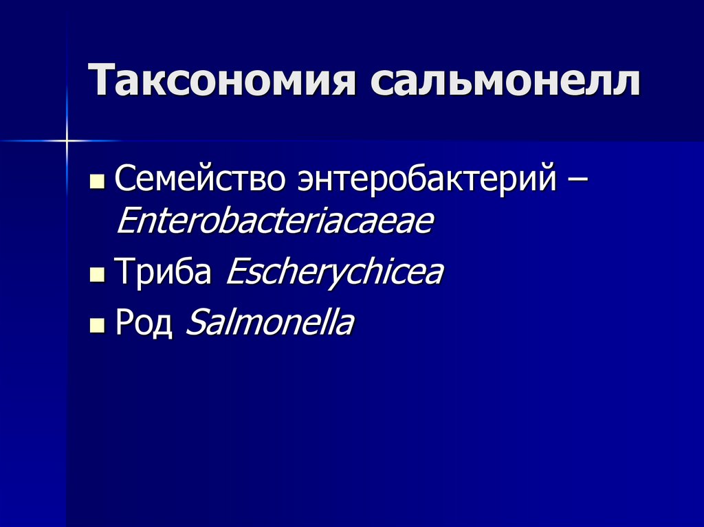 Таксономия сальмонелл