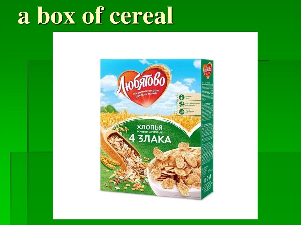 a box of cereal