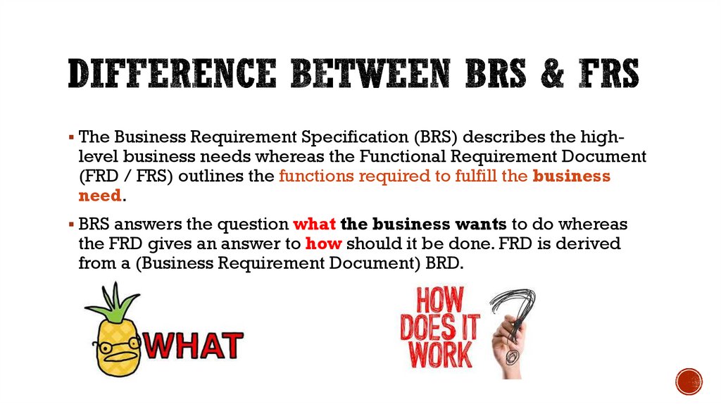 Difference between BRS & FRS