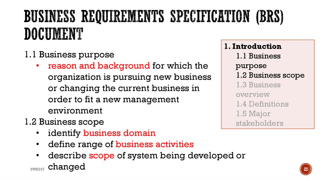 Business Requirements Specification (BRS) Document