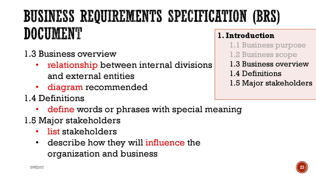 Business Requirements Specification (BRS) Document