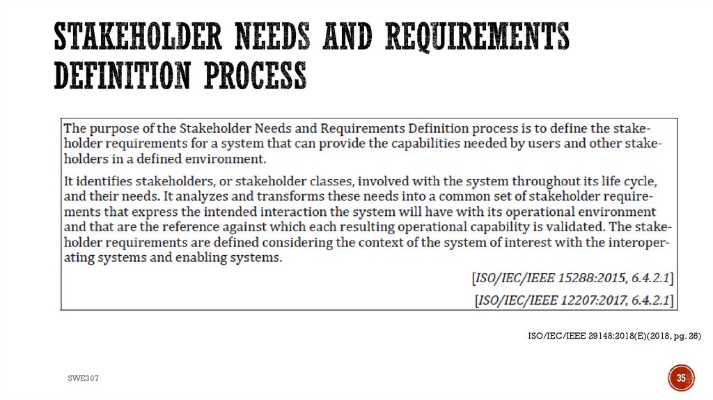 Stakeholder Needs and Requirements Definition Process