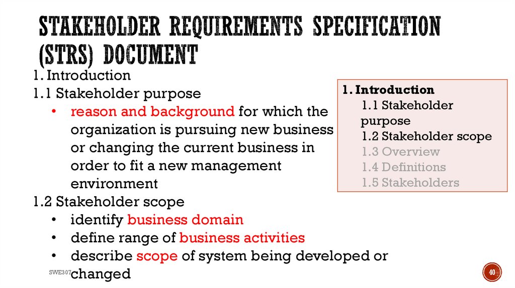 Stakeholder Requirements Specification (StRS) Document