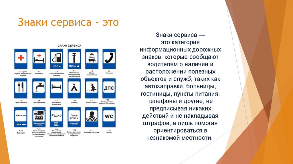 Знаки сервиса - это