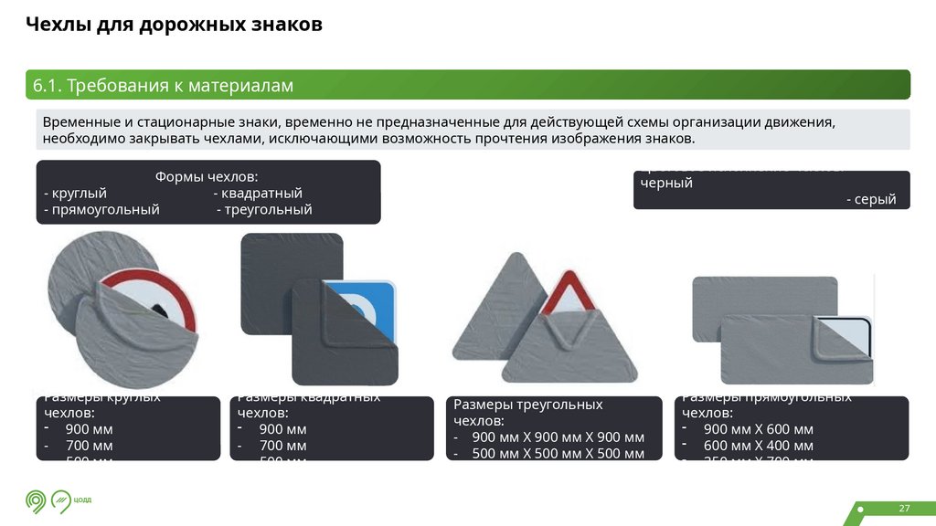 Чехлы для дорожных знаков