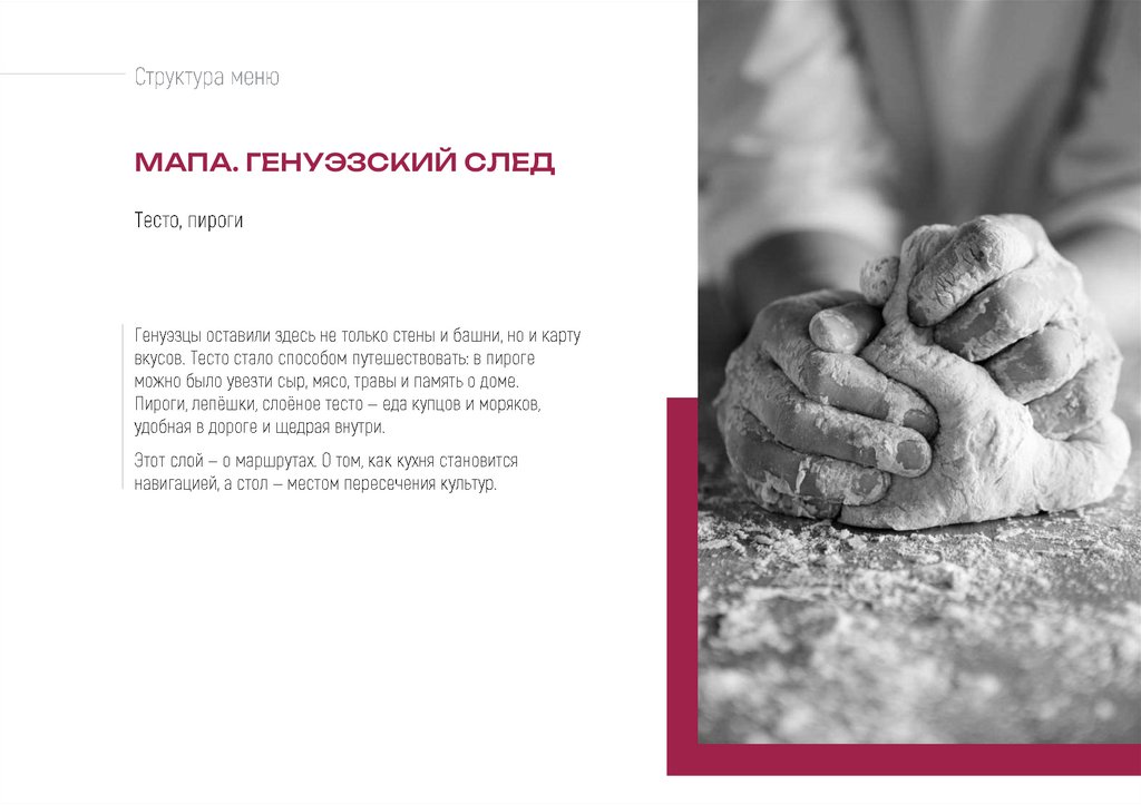 Структура меню