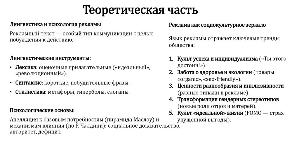 Теоретическая часть