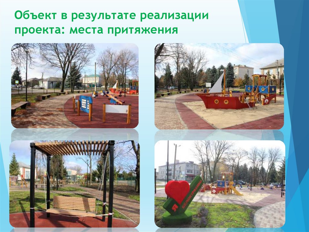 Объект в результате реализации проекта: места притяжения