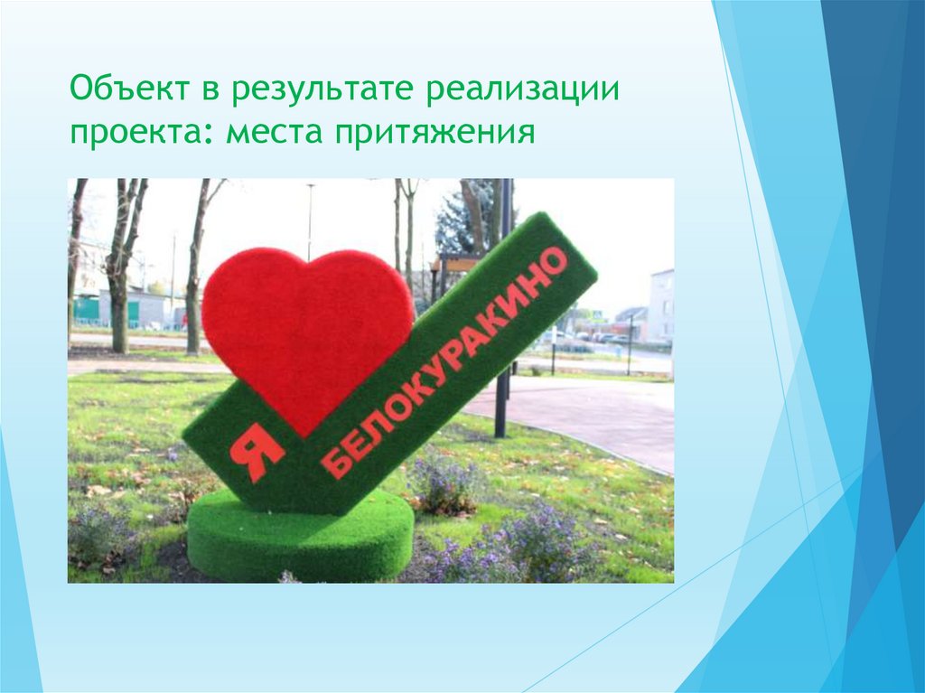 Объект в результате реализации проекта: места притяжения